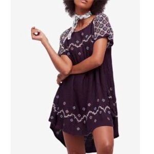 FREE PEOPLE In The Clouds beautiful beaded swing dress/tunic
